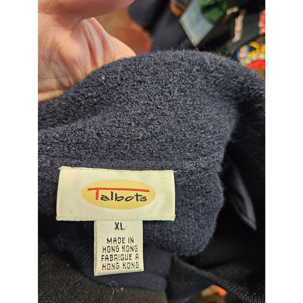 Talbots Navy Blue Wool Collared Jacket Womens Siz… - image 5